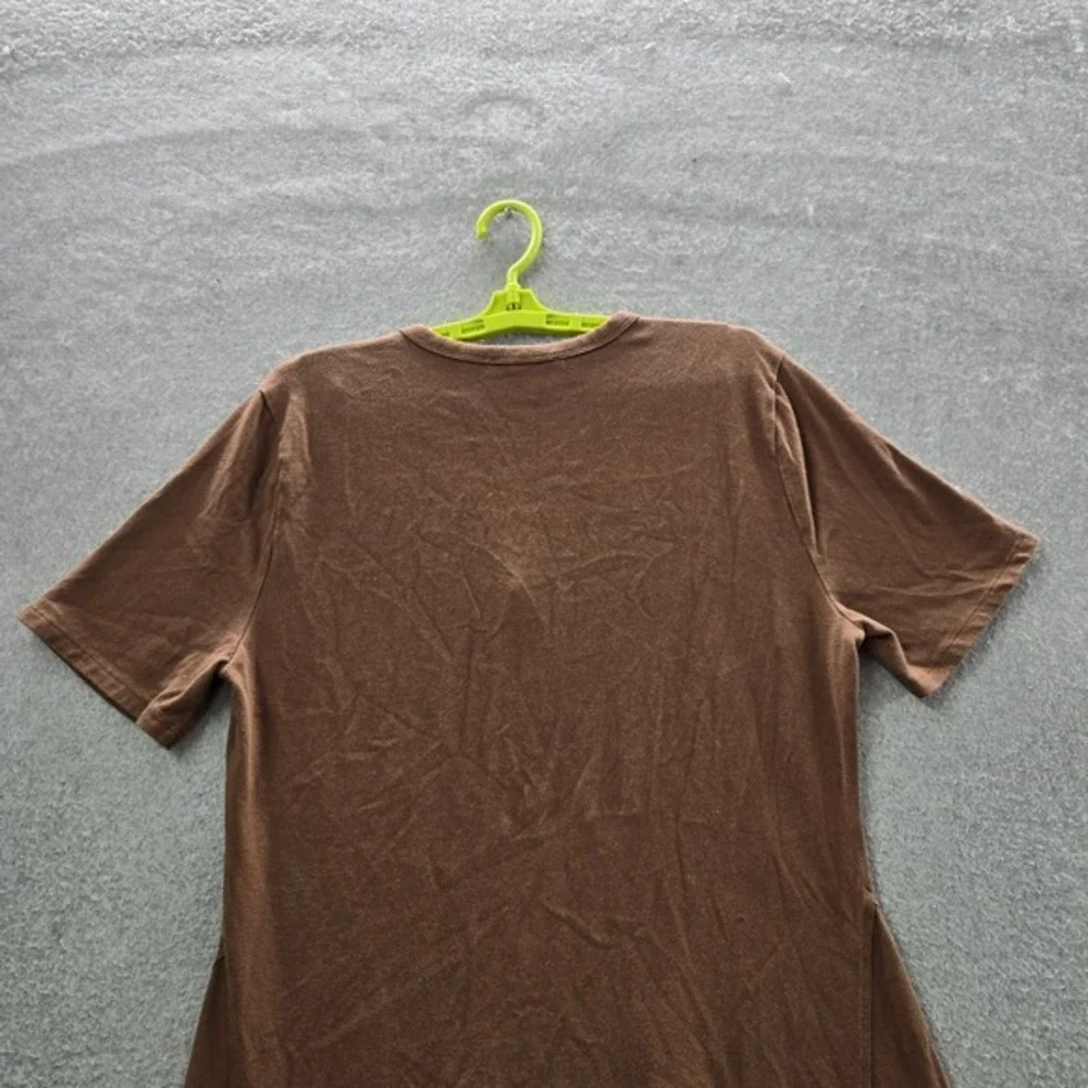 VINTAGE Abercrombie & Fitch Women Dress‎ LT Brown Maxi Short Sleeve Y2K